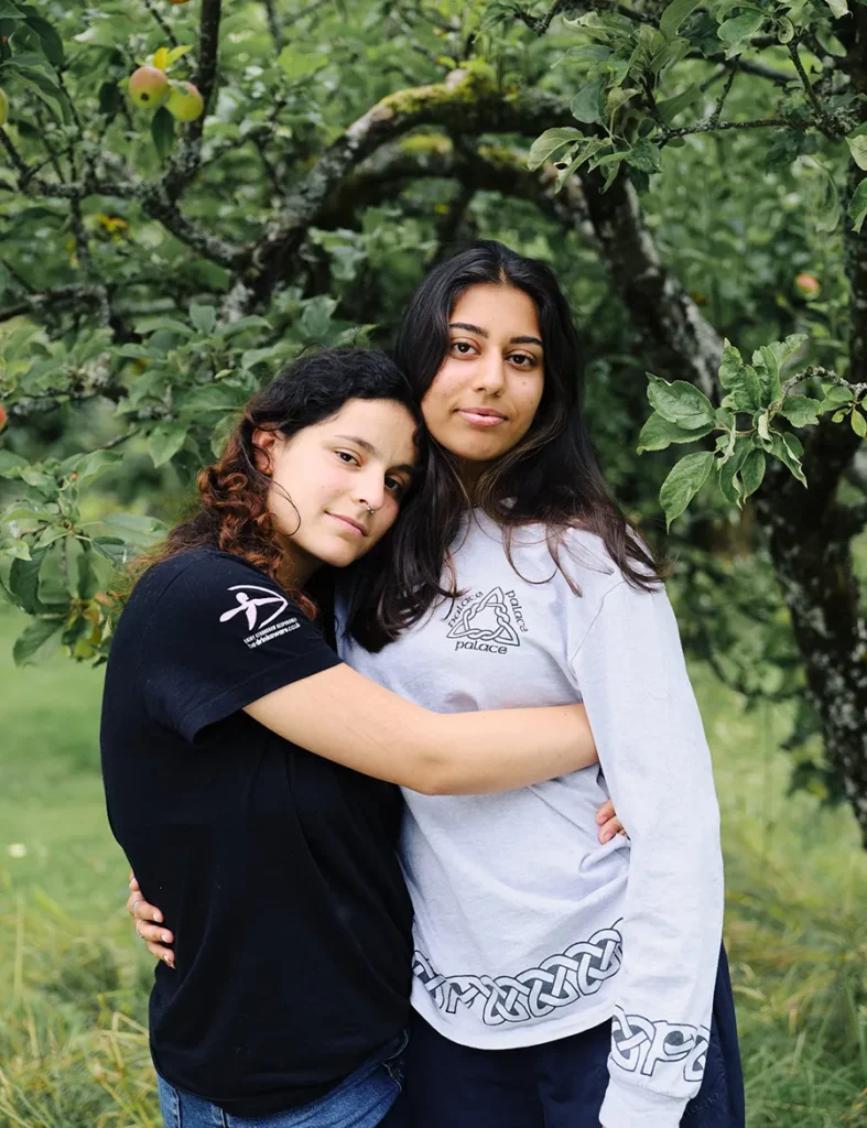 Andy Pilsbury two women in orchard