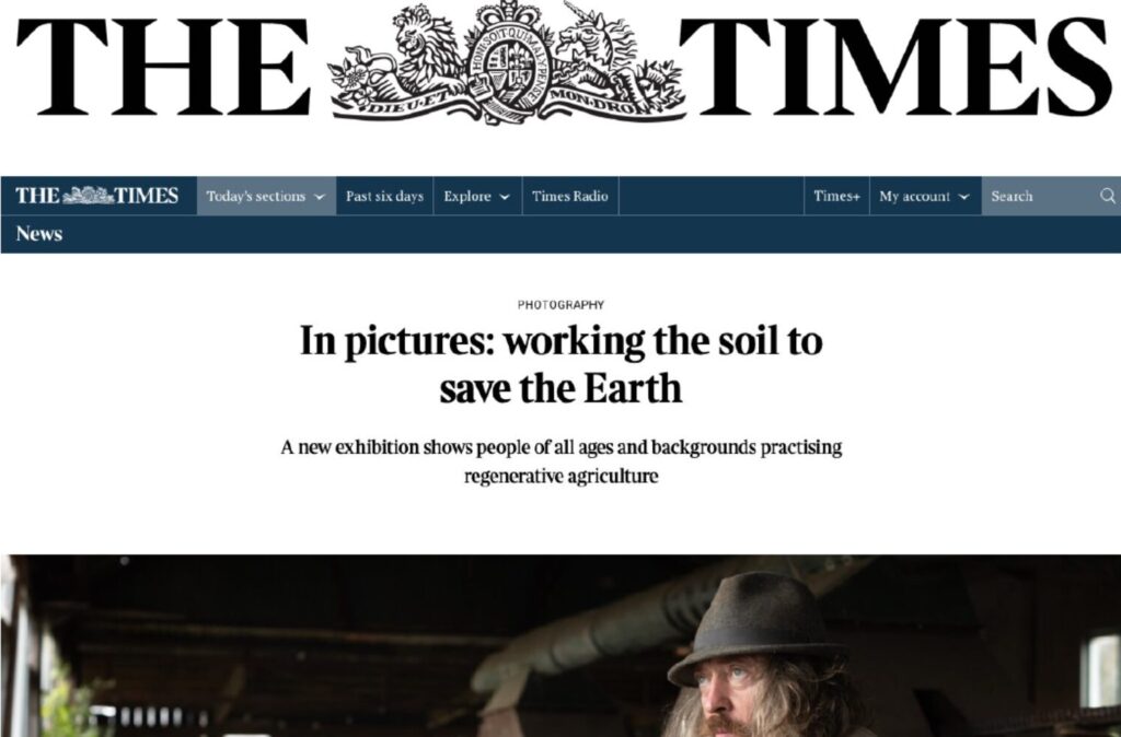 The Times showcasing photographs of regenerative UK farming